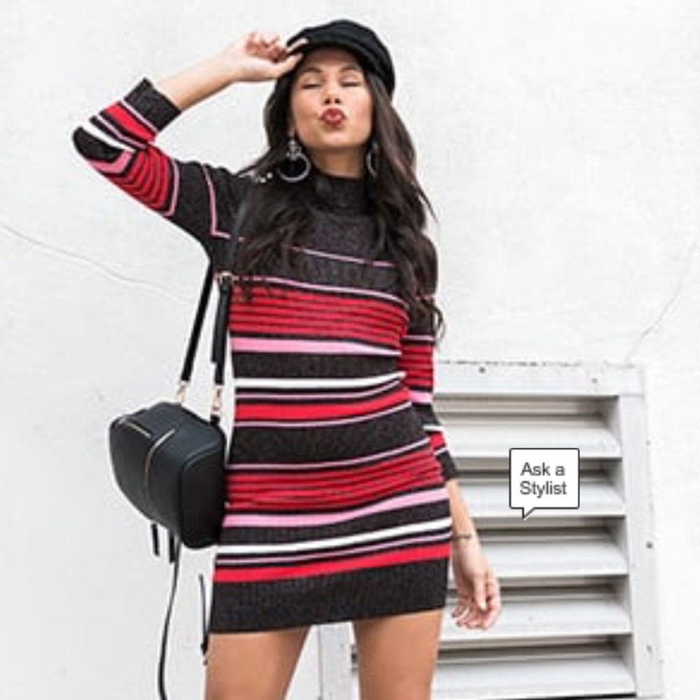 Stripe Metallic Dress